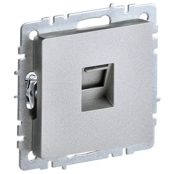 Розетка IEK BR-K10-1-K47 RJ45/ Серебристый photo 1 Розетка IEK BR-K10-1-K47 RJ45/ Серебристый photo 1