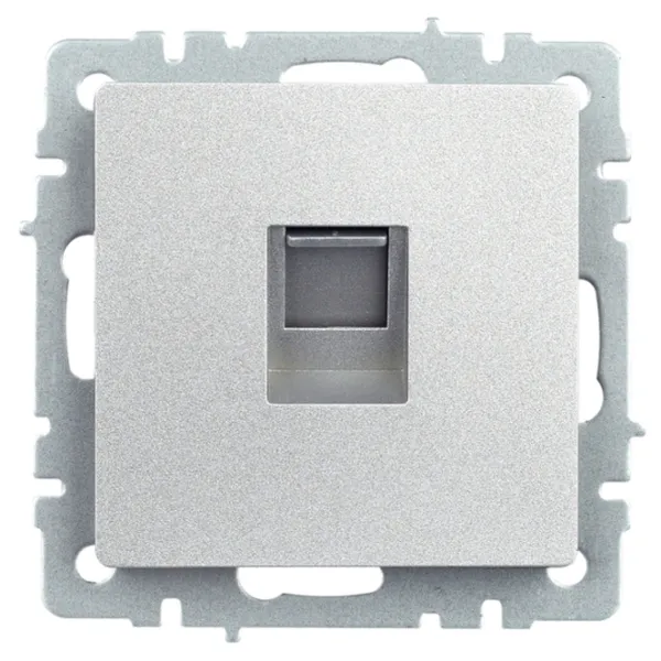 Розетка IEK BR-K10-1-K47 RJ45/ Серебристый photo 2 Розетка IEK BR-K10-1-K47 RJ45/ Серебристый photo 2