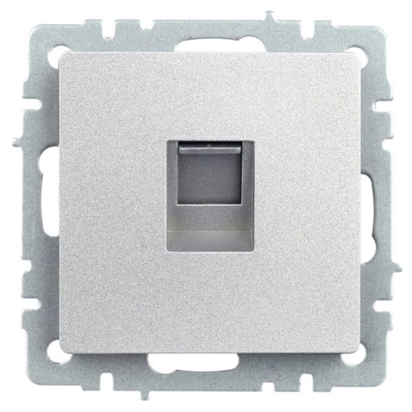 Розетка IEK BR-K10-1-K47 RJ45/ Серебристый photo 2 Розетка IEK BR-K10-1-K47 RJ45/ Серебристый photo 2