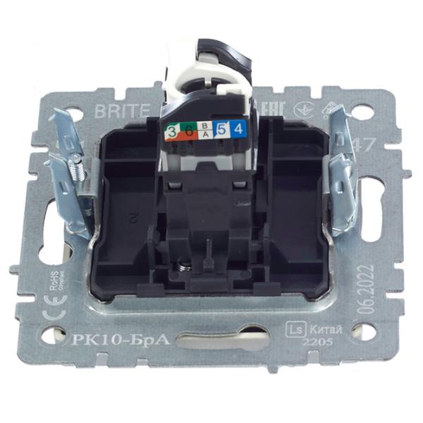 Розетка IEK BR-K10-1-K47 RJ45/ Серебристый photo 5 Розетка IEK BR-K10-1-K47 RJ45/ Серебристый photo 5