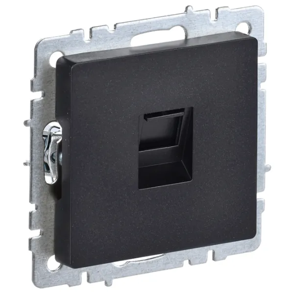 Розетка IEK BR-K10-1-K02 RJ45/ Black photo 1 Розетка IEK BR-K10-1-K02 RJ45/ Black photo 1