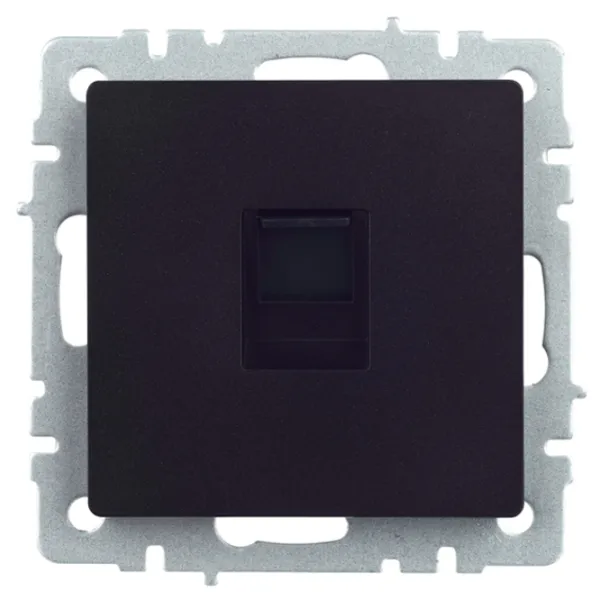 Розетка IEK BR-K10-1-K02 RJ45/ Black photo 2 Розетка IEK BR-K10-1-K02 RJ45/ Black photo 2