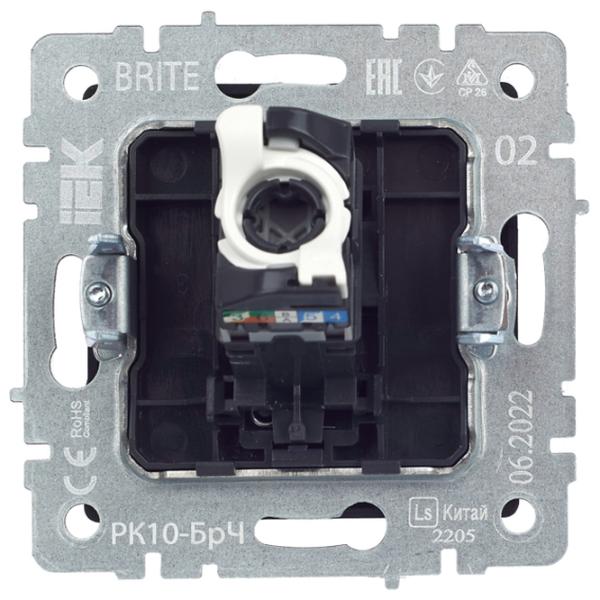 Розетка IEK BR-K10-1-K02 RJ45/ Black photo 3 Розетка IEK BR-K10-1-K02 RJ45/ Black photo 3