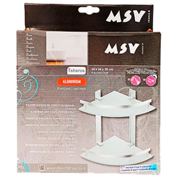 Raft pentru baie MSV Tabarca Sticlă/ Silver photo 2