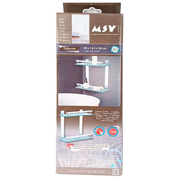 Raft pentru baie MSV Tabarca Sticlă/ Silver photo 2 Raft pentru baie MSV Tabarca Sticlă/ Silver photo 2