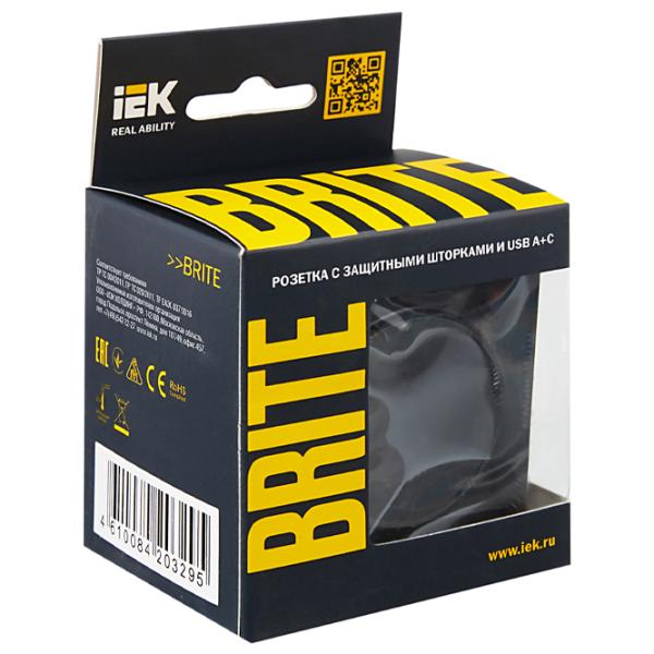 Priză IEK BR-R14-16-U22-018-K02 230 V/ Type-F/ Black photo 6 Priză IEK BR-R14-16-U22-018-K02 230 V/ Type-F/ Black photo 6