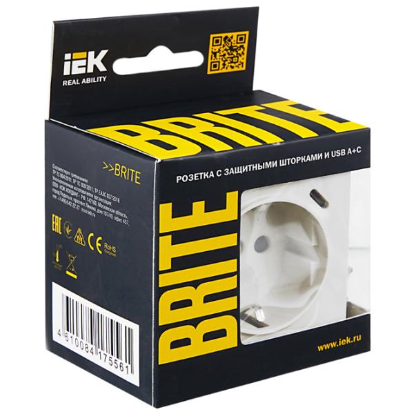 Priză IEK BR-R14-16-U22-018-K36 230 V/ Type-F/ Pearl photo 5 Priză IEK BR-R14-16-U22-018-K36 230 V/ Type-F/ Pearl photo 5