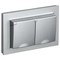 Розетка IEK BR-R26-16-44-K47-F 230 В/ Type-F/ Серебристый