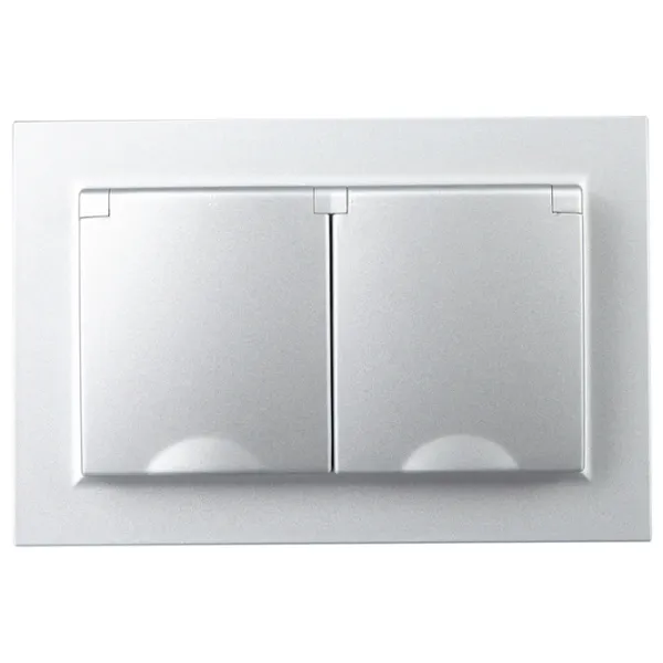 Розетка IEK BR-R26-16-44-K47-F 230 В/ Type-F/ Серебристый photo 3 Розетка IEK BR-R26-16-44-K47-F 230 В/ Type-F/ Серебристый photo 3