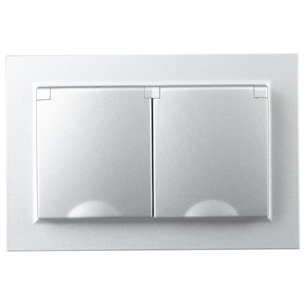 Розетка IEK BR-R26-16-44-K47-F 230 В/ Type-F/ Серебристый photo 3 Розетка IEK BR-R26-16-44-K47-F 230 В/ Type-F/ Серебристый photo 3