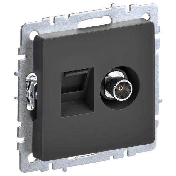 Priză IEK BR-AK20-1-K53 230 V/ TV/ Graphite photo 1 Priză IEK BR-AK20-1-K53 230 V/ TV/ Graphite photo 1
