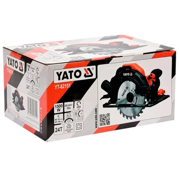 Fierăstrău circular Yato YT82151 185 mm/ Black photo 5