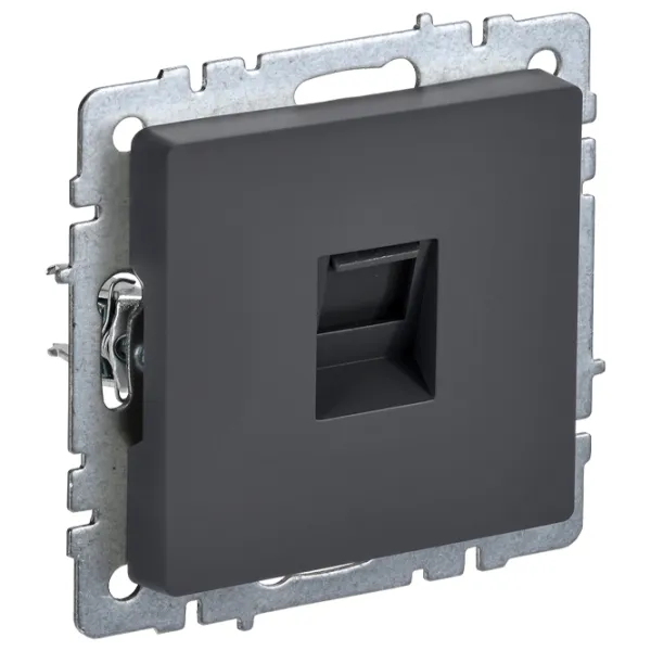 Розетка IEK BR-K10-1-K53 230 В/ RJ45/ Графитовый photo 1 Розетка IEK BR-K10-1-K53 230 В/ RJ45/ Графитовый photo 1