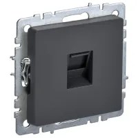 Priză IEK BR-K10-1-K53 230 V/ RJ45/ Graphite