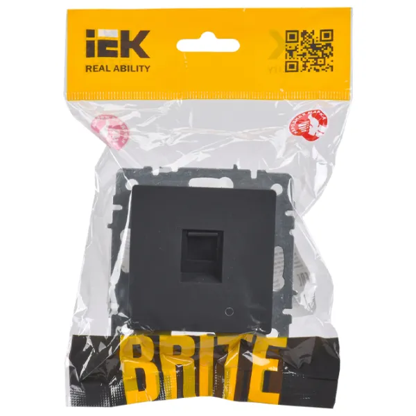 Розетка IEK BR-K10-1-K53 230 В/ RJ45/ Графитовый photo 5 Розетка IEK BR-K10-1-K53 230 В/ RJ45/ Графитовый photo 5