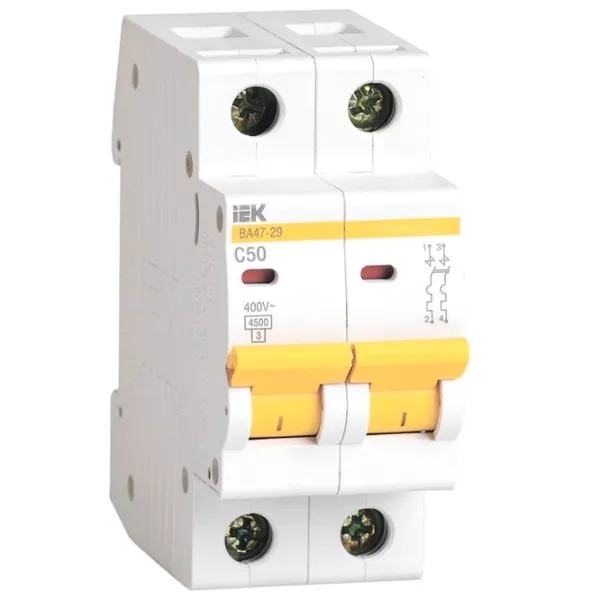 Автоматический выключатель IEK MVA20-2-050-C Модульная/ 50 A photo 1 Автоматический выключатель IEK MVA20-2-050-C Модульная/ 50 A photo 1