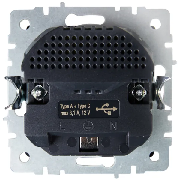 Priză IEK BR-R14-16-U22-018-K53 230 V/ Type-F/ Graphite photo 3 Priză IEK BR-R14-16-U22-018-K53 230 V/ Type-F/ Graphite photo 3