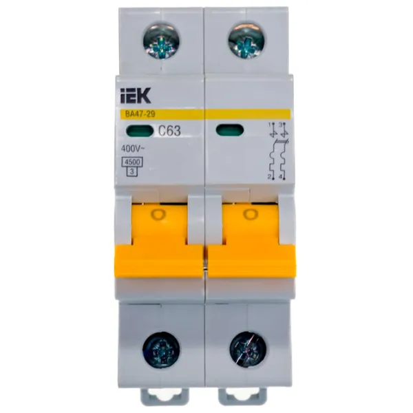 Автоматический выключатель IEK MVA20-2-063-C Модульная/ 63 A photo 1 Автоматический выключатель IEK MVA20-2-063-C Модульная/ 63 A photo 1