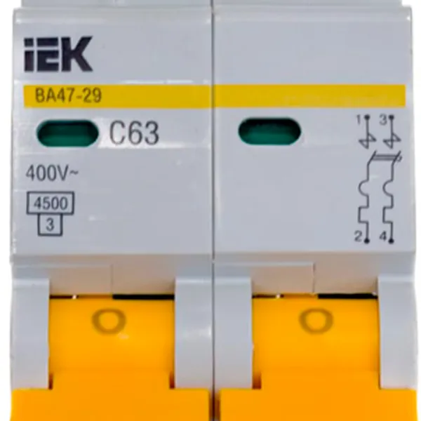 Автоматический выключатель IEK MVA20-2-063-C Модульная/ 63 A photo 5 Автоматический выключатель IEK MVA20-2-063-C Модульная/ 63 A photo 5