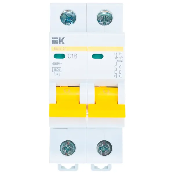 Автоматический выключатель IEK MVA20-2-016-C Модульная/ 16 A photo 1 Автоматический выключатель IEK MVA20-2-016-C Модульная/ 16 A photo 1
