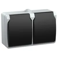 Priză IEK ERS22-K03-16-54-DC 250 V/ Type-F/ Gray