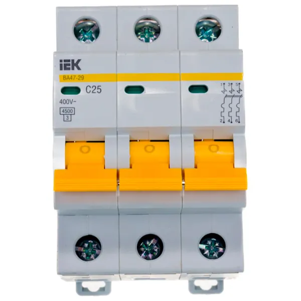Автоматический выключатель IEK MVA20-3-025-C Модульная/ 25 A photo 1