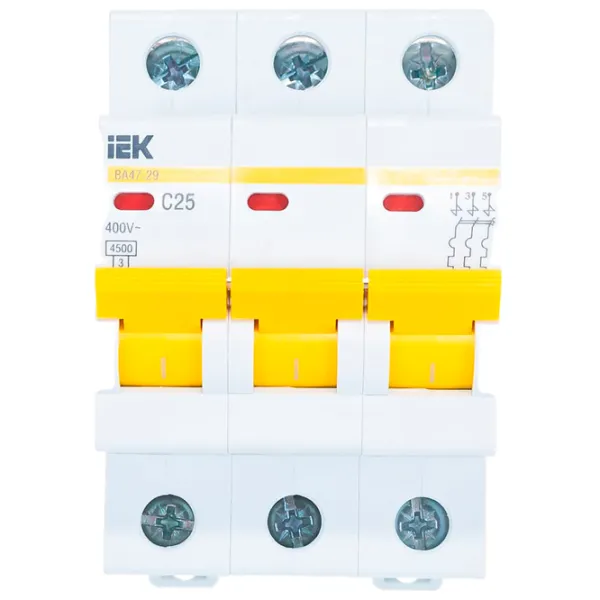 Автоматический выключатель IEK MVA20-3-025-C Модульная/ 25 A photo 2