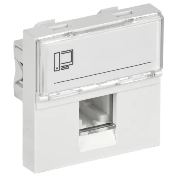 Priză UTP IEK CKK-40D-RI2-K01 RJ-45 UTP/ White photo 1