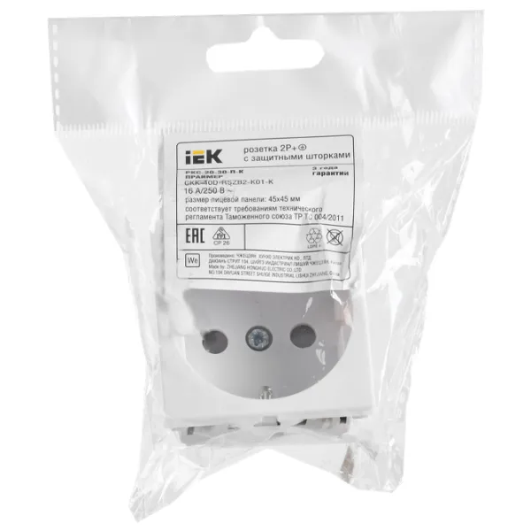 Priză IEK CKK-40D-RSZB2-K01-K 250 V/ Type-F/ White photo 6 Priză IEK CKK-40D-RSZB2-K01-K 250 V/ Type-F/ White photo 6