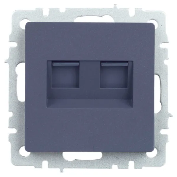 Priză IEK BR-KT20-O-1-K35 RJ-11/ Graphite photo 2 Priză IEK BR-KT20-O-1-K35 RJ-11/ Graphite photo 2