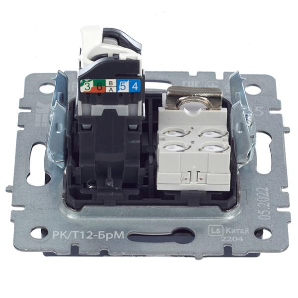 Priză IEK BR-KT20-O-1-K35 RJ-11/ Graphite photo 3 Priză IEK BR-KT20-O-1-K35 RJ-11/ Graphite photo 3