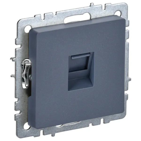 Priză IEK BR-K10-1-K35 RJ45/ Graphite photo 1 Priză IEK BR-K10-1-K35 RJ45/ Graphite photo 1