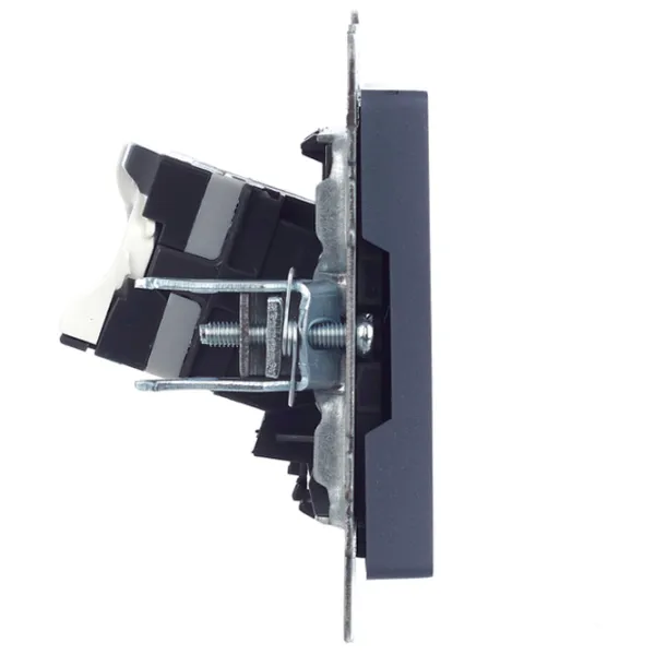 Priză IEK BR-K10-1-K35 RJ45/ Graphite photo 3 Priză IEK BR-K10-1-K35 RJ45/ Graphite photo 3
