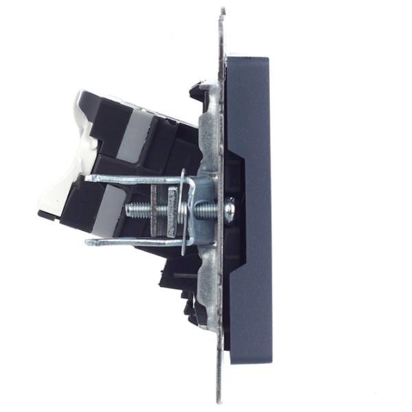 Priză IEK BR-K10-1-K35 RJ45/ Graphite photo 3 Priză IEK BR-K10-1-K35 RJ45/ Graphite photo 3