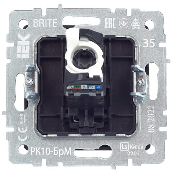 Priză IEK BR-K10-1-K35 RJ45/ Graphite photo 4 Priză IEK BR-K10-1-K35 RJ45/ Graphite photo 4