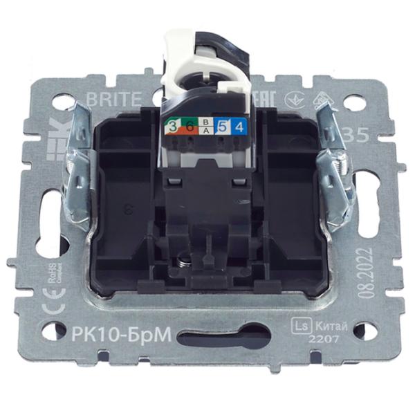 Priză IEK BR-K10-1-K35 RJ45/ Graphite photo 5 Priză IEK BR-K10-1-K35 RJ45/ Graphite photo 5
