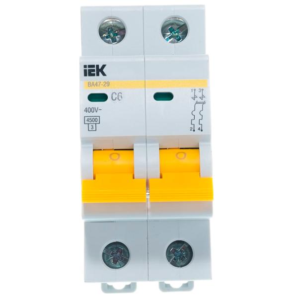 Автоматический выключатель IEK MVA20-2-004-C Модульная/ 6 A photo 1