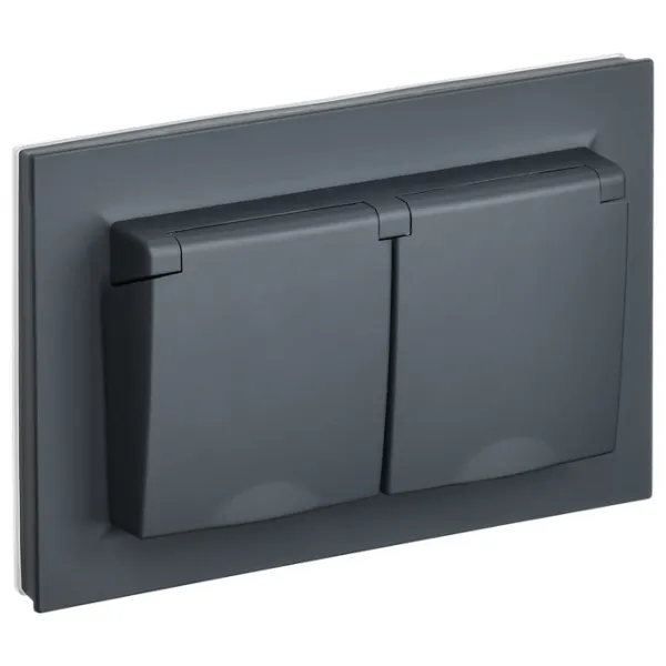 Priză IEK BR-R26-16-44-K53-F 230 V/ Type-F/ Graphite photo 1 Priză IEK BR-R26-16-44-K53-F 230 V/ Type-F/ Graphite photo 1