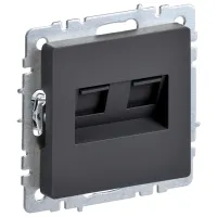 Priză IEK BR-KT20-O-1-K53 230 V/ RJ-11/ Graphite