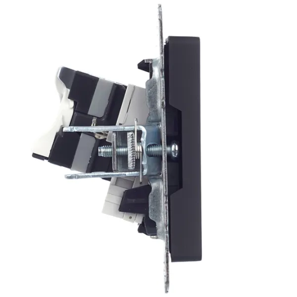 Priză IEK BR-KT20-O-1-K53 230 V/ RJ-11/ Graphite photo 2 Priză IEK BR-KT20-O-1-K53 230 V/ RJ-11/ Graphite photo 2