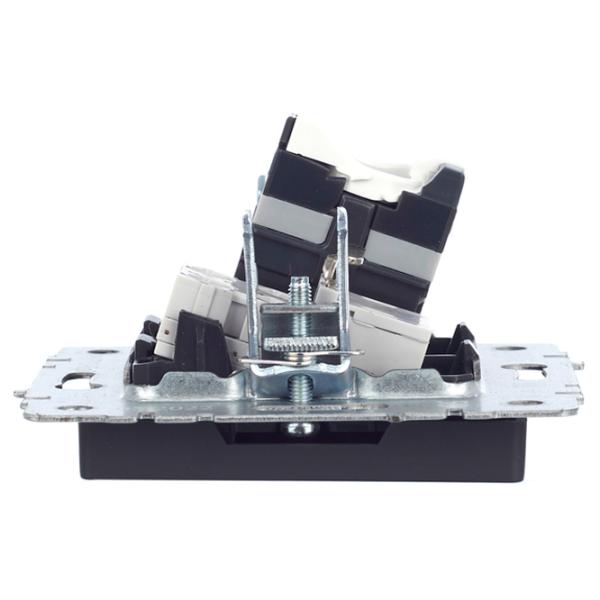 Priză IEK BR-KT20-O-1-K53 230 V/ RJ-11/ Graphite photo 3 Priză IEK BR-KT20-O-1-K53 230 V/ RJ-11/ Graphite photo 3