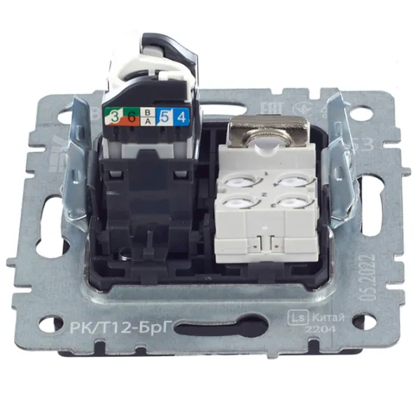 Priză IEK BR-KT20-O-1-K53 230 V/ RJ-11/ Graphite photo 5 Priză IEK BR-KT20-O-1-K53 230 V/ RJ-11/ Graphite photo 5