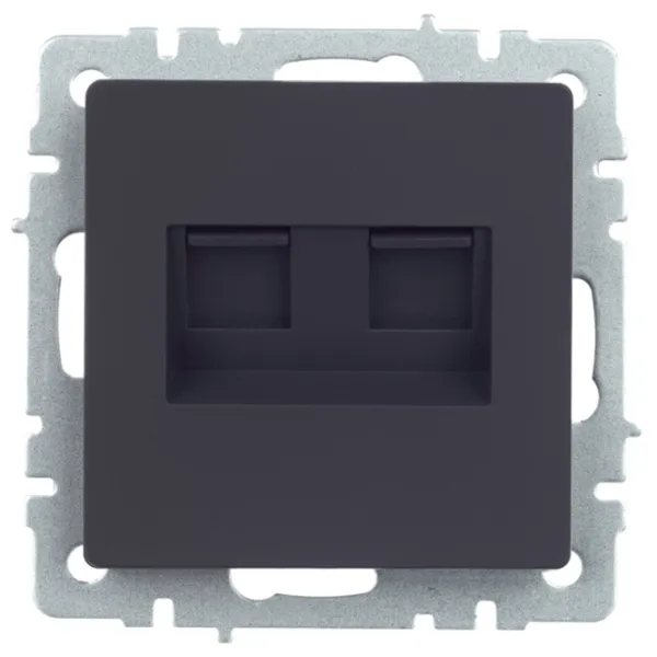 Priză IEK BR-KT20-O-1-K53 230 V/ RJ-11/ Graphite photo 7 Priză IEK BR-KT20-O-1-K53 230 V/ RJ-11/ Graphite photo 7