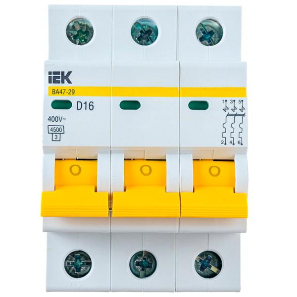 Întrerupător automat IEK MVA20-3-016-D Modulară/ 16 A photo 1
