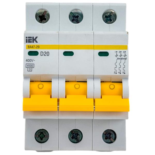 Автоматический выключатель IEK MVA20-3-020-D Модульная/ 20 A photo 1
