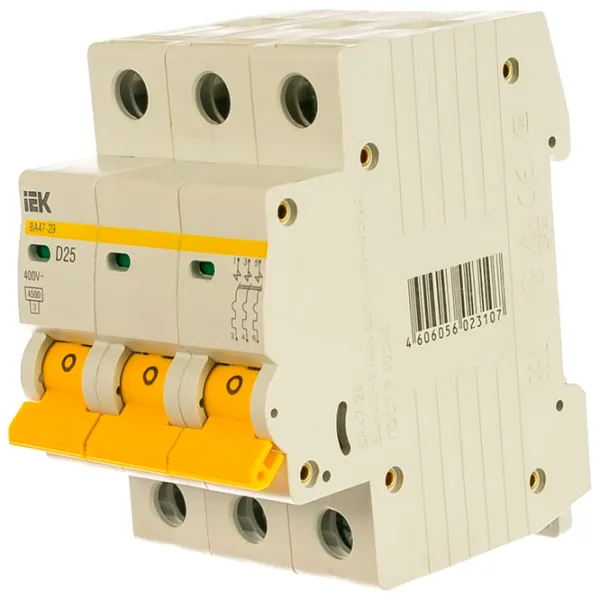 Автоматический выключатель IEK MVA20-3-025-D Модульная/ 25 A photo 2 Автоматический выключатель IEK MVA20-3-025-D Модульная/ 25 A photo 2