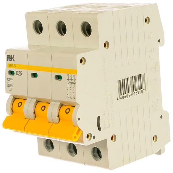 Автоматический выключатель IEK MVA20-3-025-D Модульная/ 25 A photo 2 Автоматический выключатель IEK MVA20-3-025-D Модульная/ 25 A photo 2