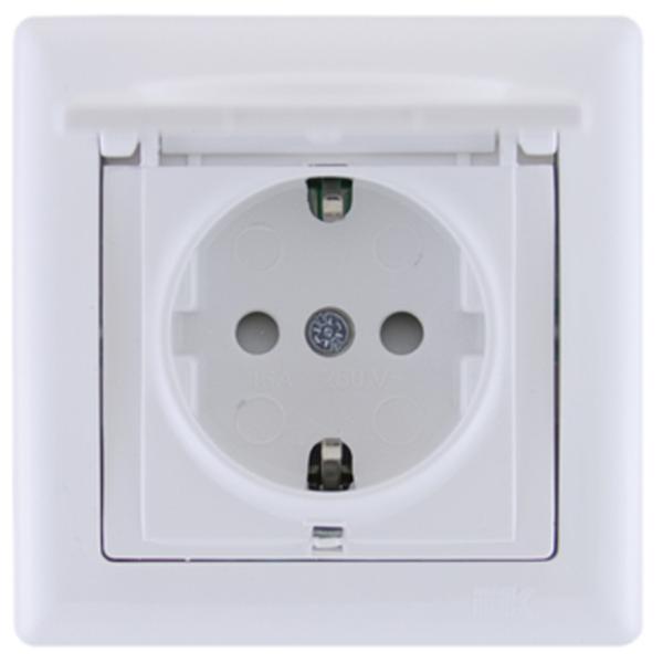 Розетка IEK ERB15-K01-16 230 В/ Type-F/ White photo 1 Розетка IEK ERB15-K01-16 230 В/ Type-F/ White photo 1
