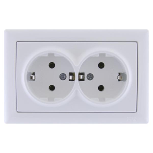 Priză IEK ERB21-K01-16 250 V/ Type-F/ White photo 1 Priză IEK ERB21-K01-16 250 V/ Type-F/ White photo 1