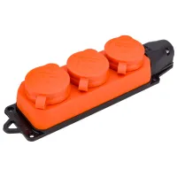 Priză mobilă IEK PKR61-016-2-K09 220 V/ Type-F/ Orange